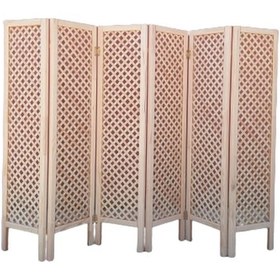 Resim Ahşap Paravan 6 Kanatlı Oda Bölme 