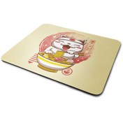 Resim WuW Noodle Yiyen Kedi Mouse Pad 