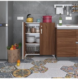 Resim Kenzlife mutfak dolabı çilem 088*070*032 cvz kilitli ayaklı banyo evrak ofis kitaplık ayakkabılık kiler 