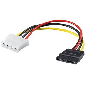 Resim Molex 4 Pin Dişi Power To Sata 15 Pin Dişi Power Çevirici Kablo 30 Cm 