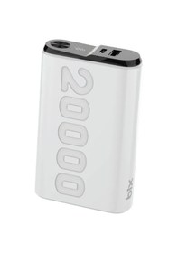 Resim Bix Tpb24 20000mah Pd 20w Usb-c Usb-a Qc 3.0 22.5w Süper Hızlı Şarj Destekli Dijital Ekranlı Mini Powerbank Beyaz Beyaz 