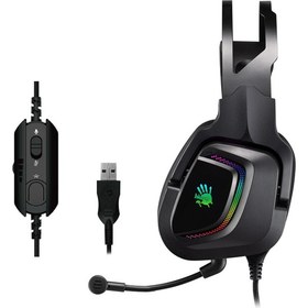 Resim Bloody G570 7.1 Surround RGB Mikrofonlu Kablolu Siyah Oyuncu Kulaklığı 