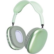 Resim imalatçısından Zore P9 Hi-Fi Ses Kalitesi Ayarlanabilir ve Katlanabilir Kulak Üstü Bluetooth Kulaklık-Yeşil 