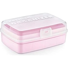 Resim Mey İthalat Mey Ithalat® 12 Bölmeli Çok Amaçlı Takı Toka Kutusu Dikiş Kutusu Kapaklı Organizer Kutusu Bölmeli Kutu 