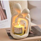 Resim Treasure Heartwarming Loving Çift Reçine Heykeli-kitaplıklar, Çok Renkli 