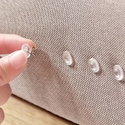 Resim 50 adet Premium Şeffaf Bükme Pimleri Koltuk Minderi & Yatak Çarşafları için - Kaymaz, Güvenli Sabitleme Özellikleri - Kullanımı Kolay & Yeniden Kullanılabilir 