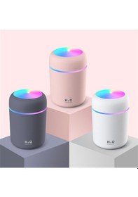 Resim 300ml Led Hava Nemlendirici Usb Aromaterapi Arıtıcı Araba Hava Arıtıcı Renkli Led Işıklı, Pembe 