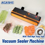 Resim AGASHE SX-168 Yüksek Sıcaklık Bantlı Vakum Makinesi - Kuru ve Islak Gıdalar için Otomatik Saklama, 32.0cm Torbaya Uygun, Rulo Çıkış ve Kesici Dahil, AB Fişi 
