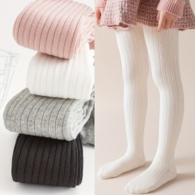 Resim 1 Çift Kız Çocuk Bahar/Son Yaz Taytı - Katı Renkli Ribbed Örgü Tayt, Esnek Bel Bandı, Nefes Alabilen Naylon ve Spandeks Karışımı, Elbise, Rahat Giyim, Sadece Elde Yıkama, Sevimli Tayt, Elbise Arkadaşı, Minimalist Tarz, Yumuşak Dokulu 