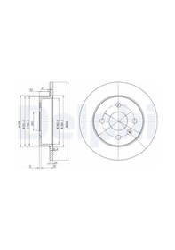Resim Opel Astra H Arka Fren Diski 2004-2013 Delphı Bg3403 2adettir 