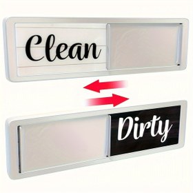 Resim Oldfriend Bulaşık Makinesi Temiz Kirli Mıknatısı Siyah Beyaz Mutfak Organizasyon İndikatörü 