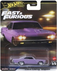 Resim Hot Wheels Fast-furious Premium Arabalar Hnw46 Jbl95 1966 Chevy Impala 