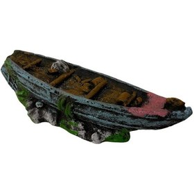 Resim Mavi Gondol Gemi Akvaryum Dekoru 21x6x6cm 