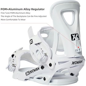 Resim XCMAN Snowboard Bindings bağlama -M2-White 2025 