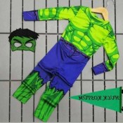 Resim Zyzqstore Maskeli 7-8 Yaş Hulk Çocuk Kostümü, Renkli, Kullanışlı, Eğlenceli Çok Renkli 
