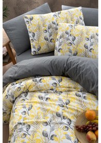 Resim Mystory Home Lastikli Çarşaflı Tek Kişilik Nevresim Takımı Lemon 