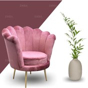 Resim EMBA LUXURY Papatya Istiridye Tekli Berjer Güzellik Salonu - Ofis Koltuğu 
