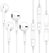 Resim Everdigi iPhone Kulakiçi 2 Paket [MFi Sertifikalı] Kablolu Kulaklık (Dahili Mikrofon ve Ses Kontrolü) Gürültü Önleyici İzolasyon Kulaklıkları iPhone 14/13/12/11/SE/X/XR/XS/8/7 için 