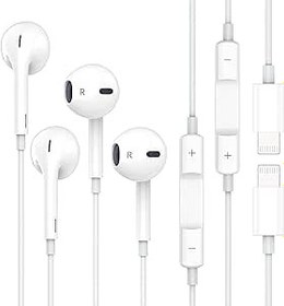 Resim Everdigi iPhone Kulakiçi 2 Paket [MFi Sertifikalı] Kablolu Kulaklık (Dahili Mikrofon ve Ses Kontrolü) Gürültü Önleyici İzolasyon Kulaklıkları iPhone 14/13/12/11/SE/X/XR/XS/8/7 için 