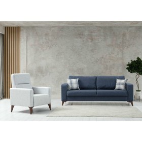 Resim Minar Kristal 3+1 Berjer Koltuk Takım Antr+Açık Gri 