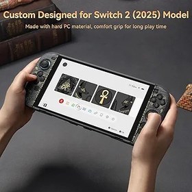 Resim GeekShare Koruyucu Kılıf, Switch 2 ile Uyumlu, Switch 2 Oyun Konsolu ve JC Kolu Kumandaları için Tasarlanmış İnce Sert PC Slim Bağlanabilir Kabuk Kılıfı - Gizemli Krallık 