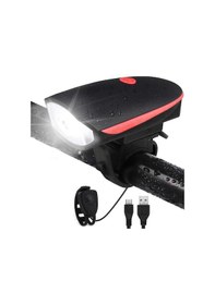 Resim Efr Şarjlı Işıklı Bisiklet Kornası Kz-sl7588a Siyah 
