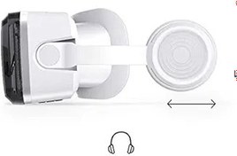 Resim Fogy VR Bluetooth stereo kulaklık ile birlikte gelir Sanal Gerçeklik Gözlüğü 