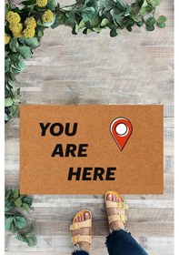 Resim You Are Here, İç Ve Dış Kapı Önü Paspası, Dijital Baskı Paspas 