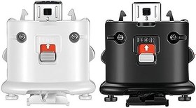 Resim NC Wii Uzaktan Kumanda için 2 Motion Plus Adaptör Sensörü ve 2 Silikon Kılıf kullanımı, Wii Motion Plus Adaptörü için Hızlandırıcı Değiştirme (Beyaz Siyah) 