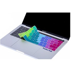 Resim Macbook Pro Klavye Koruyucu Uk-eu İngilizce Touchbarlı A1706 A1989 A2159 A1707 A1990 Uyumlu Dazzle Pembe Yeşil 