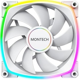 Resim Montech AX 140 ARGB Fan - 1600PWM, Üst Düzey Dayanıklılık, Sessiz Performans ve Çarpıcı ARGB Tasarımı (140 mm, Beyaz) 