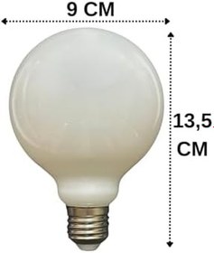 Resim Heka LED Ampul, 9W (67W), 3000K Sarı Işık, E27 Duy, G95 Glop, 3 Adet 
