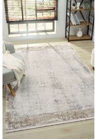 Resim Maçka Vizon Halı Akrilik Halı Yumuşak Dokulu Salon Oturma Odası Yatak Odası Halısı 4003 Vizon 