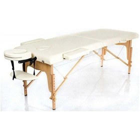 Resim Medikalbirlik Ahşap 2 Parça Katlanabiir Masaj Masası Krem Vmaxi0094 