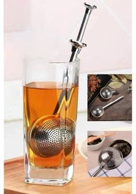 Resim Çay Demleme Aparatı Bitki Çayı Süzgeci Demleme Cin527 Gri 
