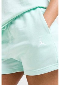 Resim Nike Jordan Women's Jumpman Brooklyn Fleece Ft Short 24 Kadın Pamuklu Şort Su Yeşili Yeşil 