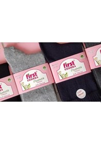 Resim First Socks Kadın Karışık Renk 12 Li Pamuklu Şeker Çorabı ASORTİ 