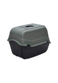Resim Kapalı Kedi Tuvaleti Koku Filtreli Antrasit Koyu Mavi 64x44x46 Cm 
