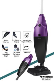 Resim GoldMaster Power Speed 2 Litre Hazneli 800 W Yıkanabilir Filtreli 2 In 1 Dikey Ve Elde Elektrikli Süpürge 