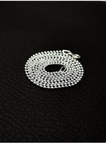 Resim Omar Silver Unisex Top Tırnak Makası 1,5 Mm Gümüş Kolye Zincir 