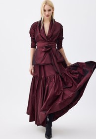 Resim Tafta Bordo Etek - 40 / Bordo 