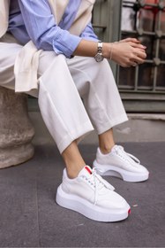 Resim ANGELİNA JONES BUMMER KADIN BEYAZ CİLT 5 CM YUKSEKLIK SNEAKER 