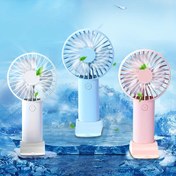 Resim Mini USB Şarjlı El Tipi Fan, Masaüstü Küçük Fan ve Telefon Tutuculu Taşınabilir Basit Açık Hava Küçük Fan 