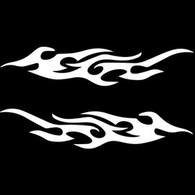 Resim Hobi Butik Alev deseni dikiz aynası Sticker 13x4 cm 