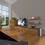 Resim Decoraktiv Eko On Mdf Std Tv Ünitesi Tv Sehpası Naturel Ceviz 