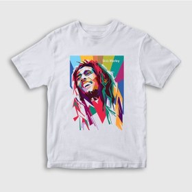 Resim Presmono Unisex Çocuk Colors Bob Marley T-Shirt 