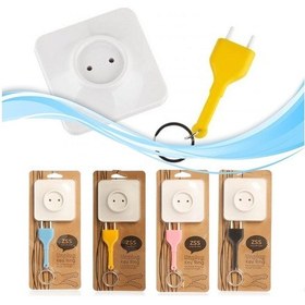 Resim Buffer Yapışkanlı Priz Görünümlü Kapı Duvar Tipi Anahtarlık Askılık Diğer 