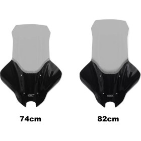 Resim GP Kompozit Yamaha NMAX 125 / 155 2025-2026 Uyumlu Elcikli Tur Camı Füme 74 cm 