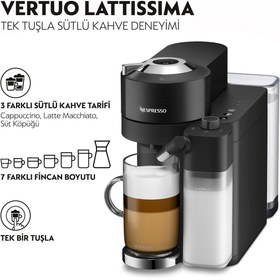 Resim Nespresso Vertuo Latissima Siyah Kahve Makinesi 