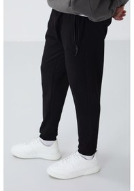 Resim Tommy Life Siyah Fermuar Cepli Standart Kalıp Jogger Erkek Eşofman Alt - 84651 001 